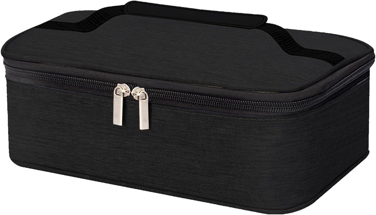 Kleine Geïsoleerde Koeltas - Zwart - 3L - Opvouwbare Lunchtas voor Onderweg - Voor Werk, School en Picknick