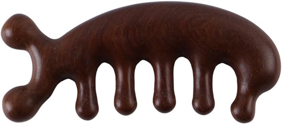 Houten Massagekam voor Haargroei, Natuurlijke Gua Sha Borstel, Brede Tand Scalp Massager voor Hoofd, Gezicht en Nek