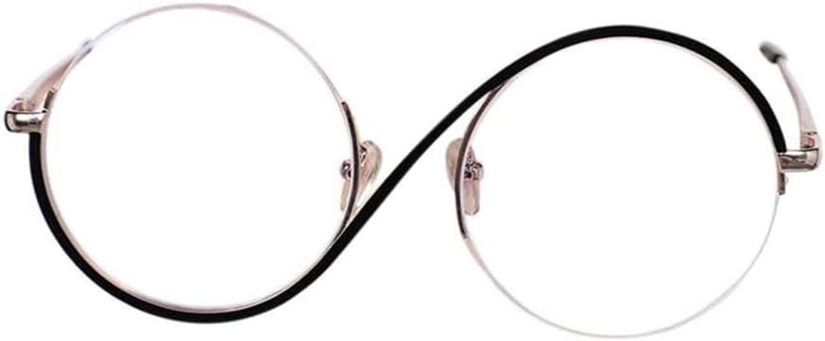 Ronde cosplay bril voor dames met metalen frame, perfect voor heksenkostuum en feestjes
