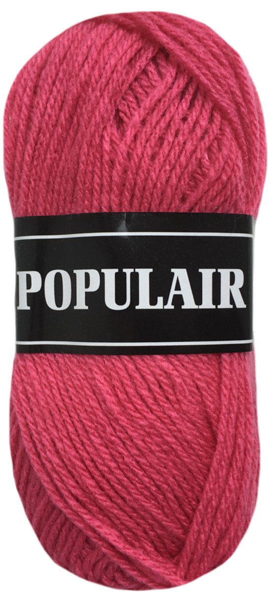 Beijer Populair acryl garen - roze (76) - 1 bol haakgaren/breigaren - naald 3,5 a 4mm