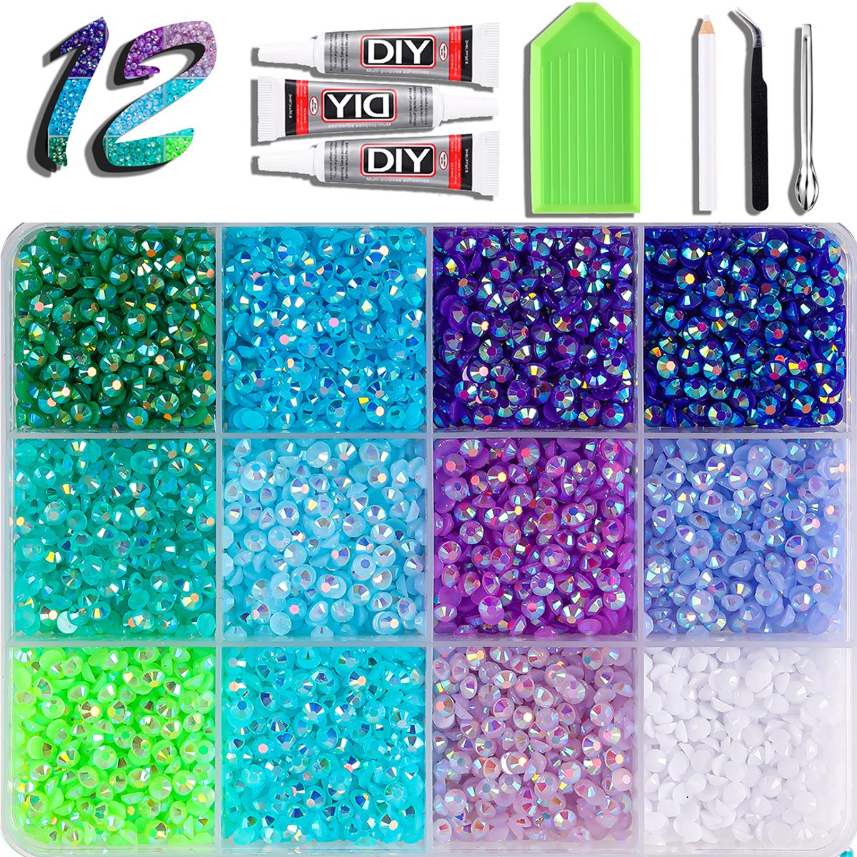 Currero Bedazzle Kit - Bedazzling - Plakstenen - Strass Steentjes - DIY Versieren - Met Lijm En Gereedschap - Stijl B