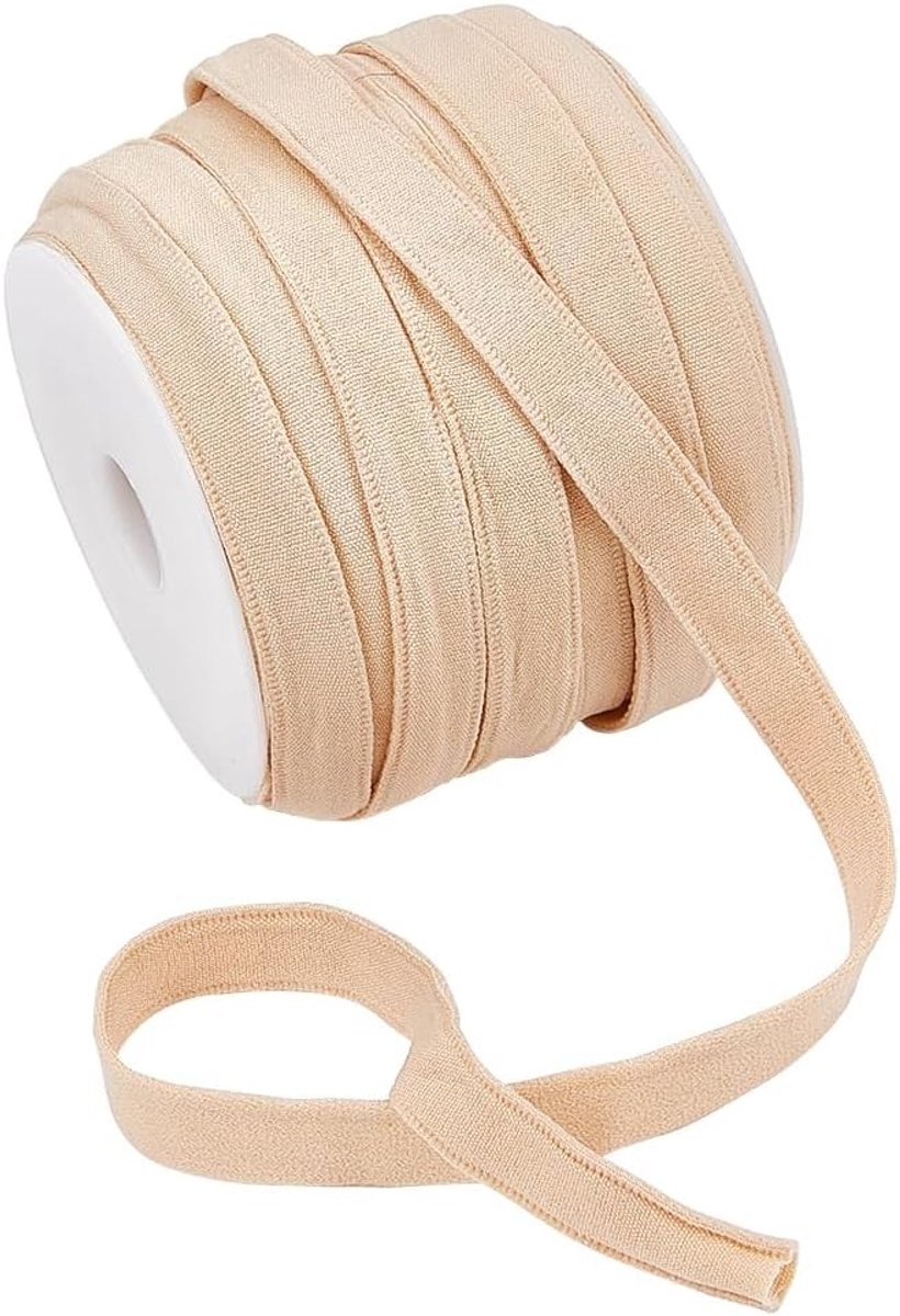 25m x 21mm Baleen Cover Naai Leg Casing, Tarwe Kleur Ondersteunende Vervangende Beugel voor Corsetten, Lingerie en Bruidsjurken.