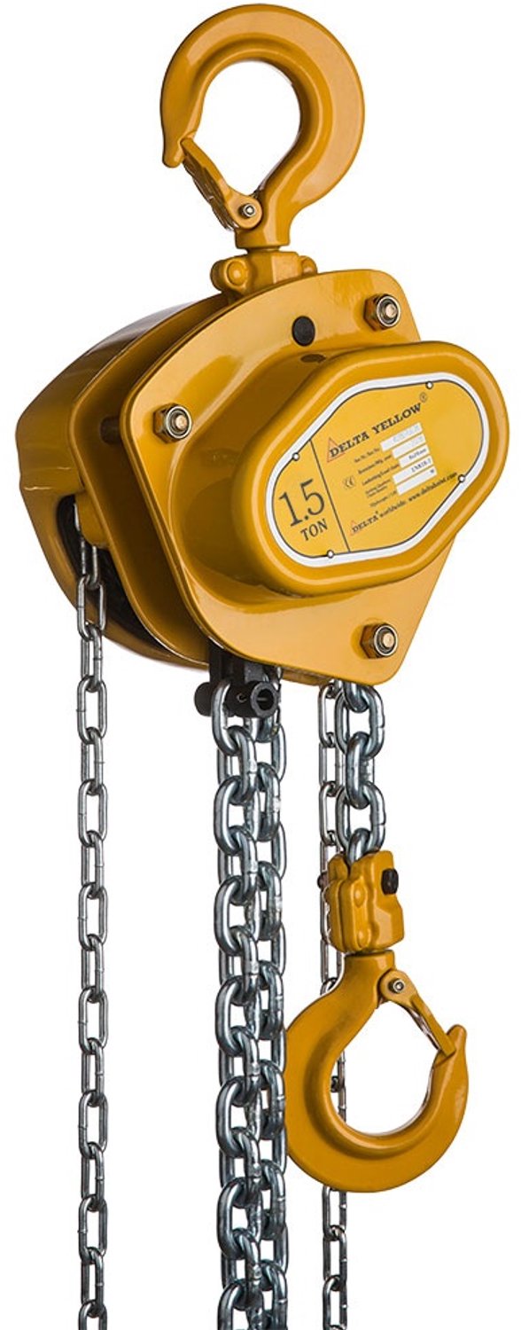 DELTA Yellow - kettingtakel - 1,5 ton - 3 meter hijshoogte