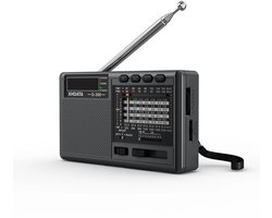 Kavanta radio - Noodradio - Op batterijen - Noodpakket - Wereldwijde radio-ontvangst - Draagbaar en lichtgewicht