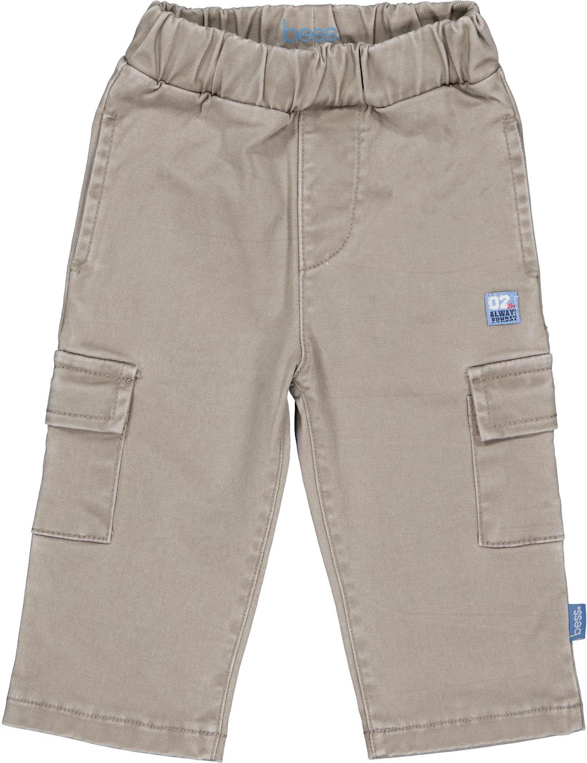 B.E.S.S. Baby jongens Broek Arwin Taupe maat 86