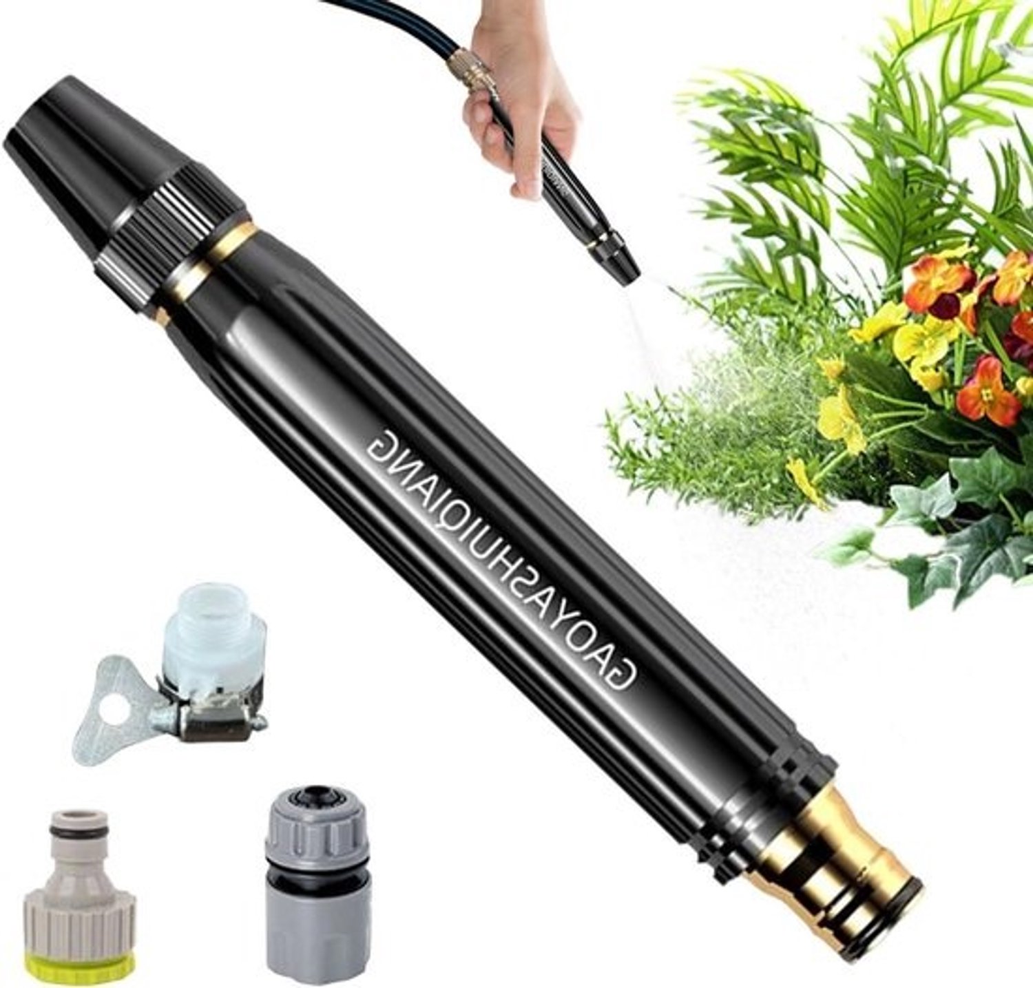 Hogedruk Sproeikop - Verstelbare Handsproeier Slang - Tuin en Auto Reinigen - Krachtige Waterstraal
