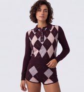 Guess Lila geruite polotrui