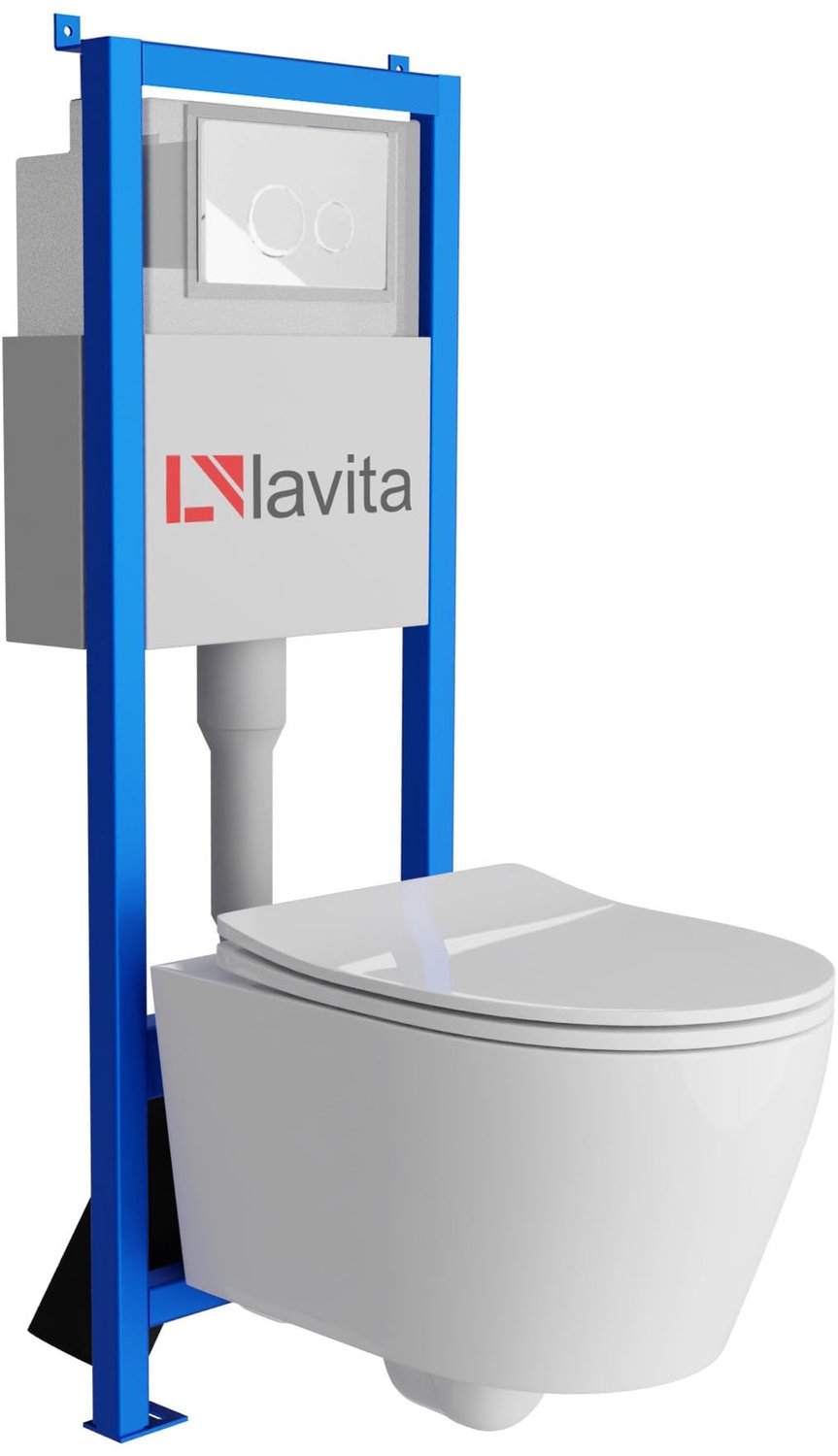 LAVITA complete toiletset PRAIA LAV 101 LAV 200.4.1 randloos wit
