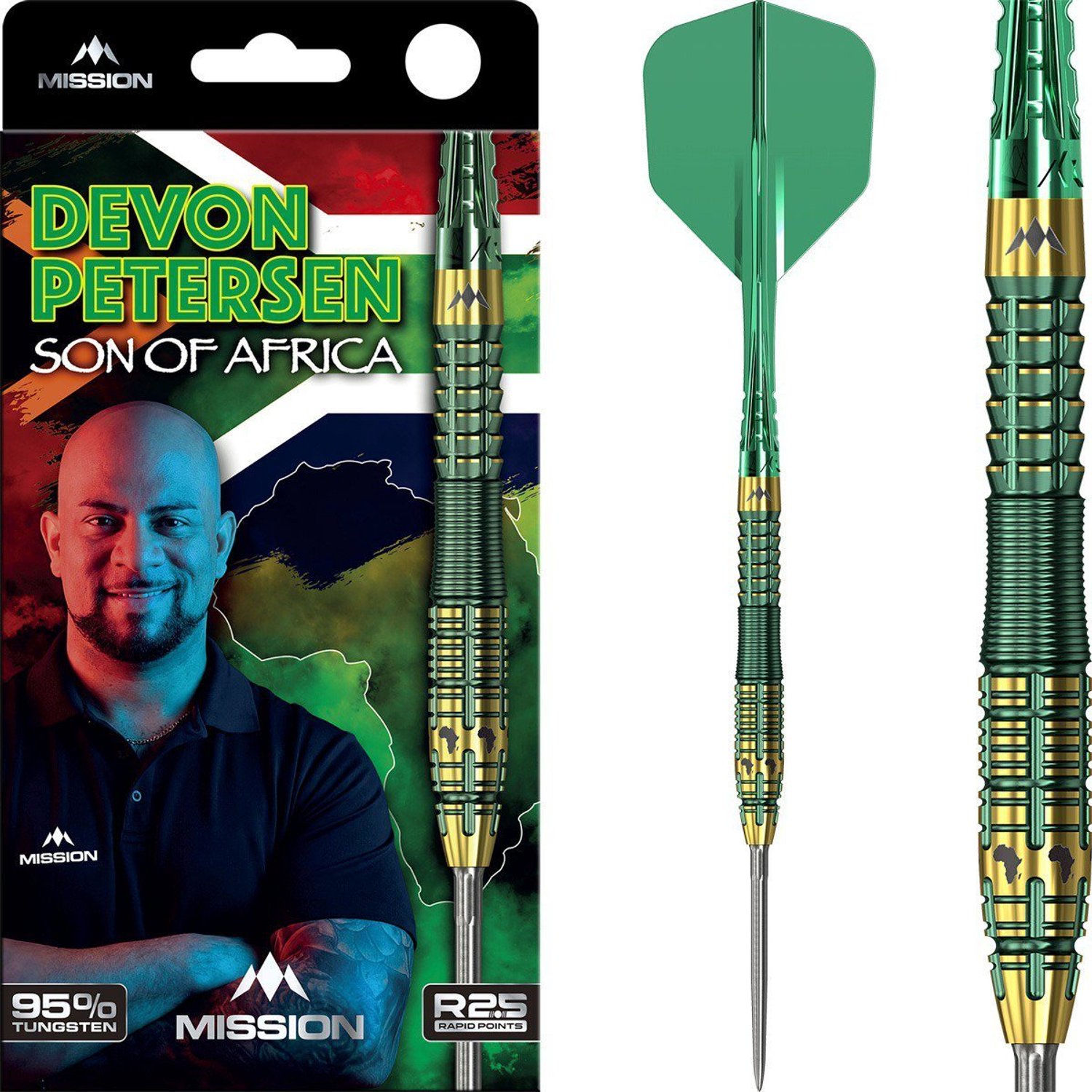 Mission Devon Petersen Rapid Point 95% - Dartpijlen