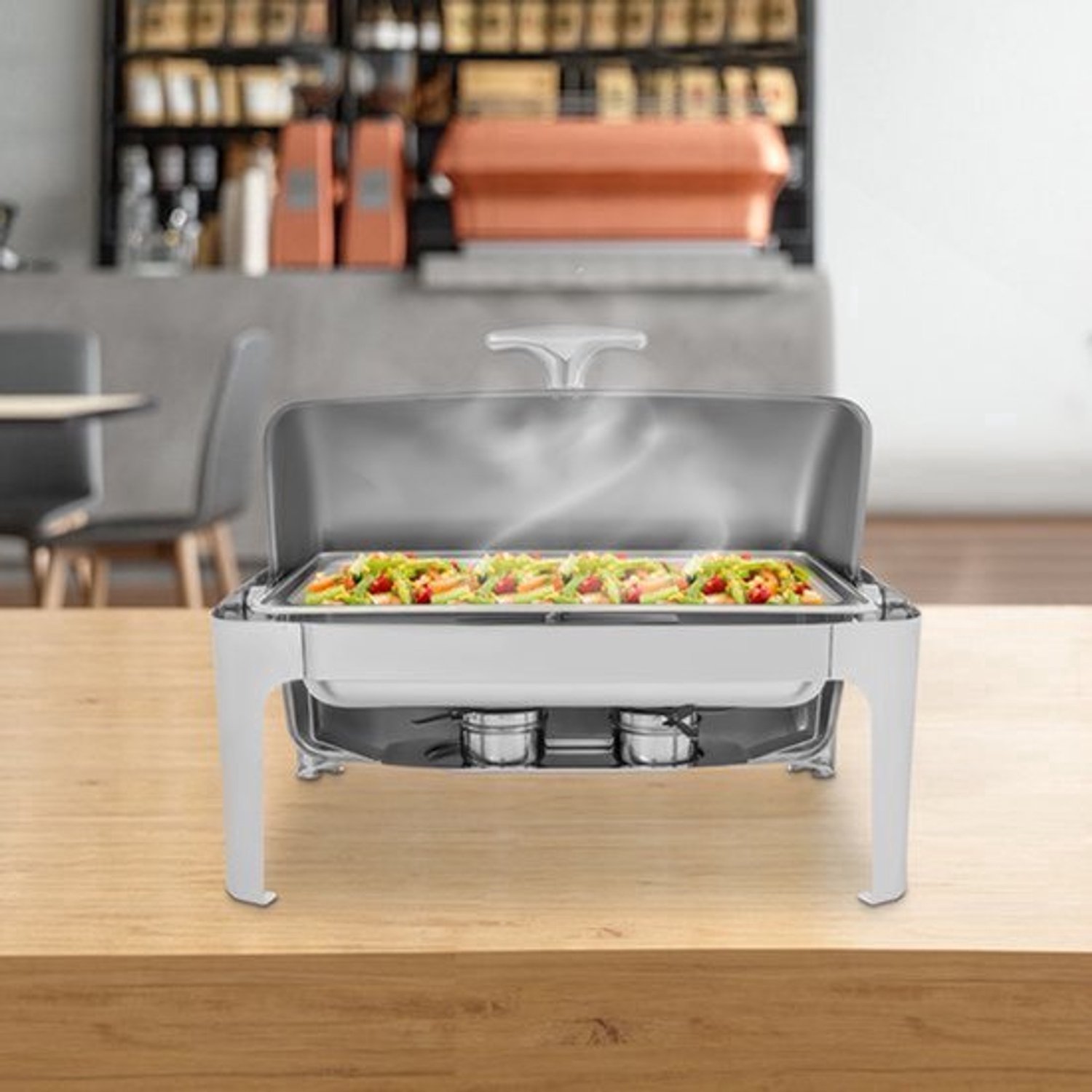 Buffetwarmer Voedselverwarmer - 201 Roestvrijstaal - 9L Inhoud Per Bak - Rechthoekig - Catering En Buffet