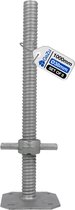 GeZu Impex Steiger spindel Ø 38 x 1000 mm | Set van 8 set van 8 Gegalvaniseerd verstelbare voetspindel steigertoren