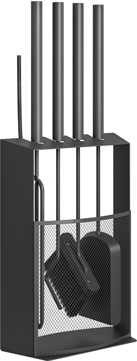 Outsunny Haardgereedschapset - Metaal - 28x13x59,5cm - Zwart