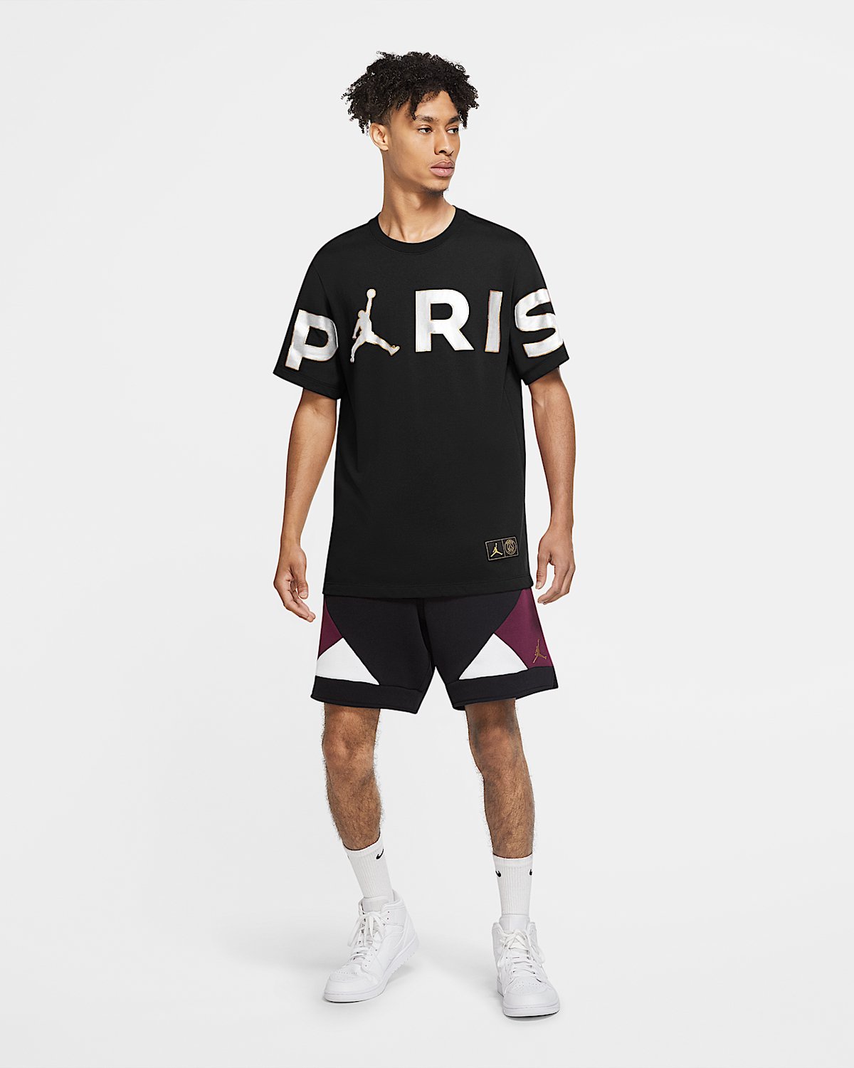Jordan Paris Saint-Germain Wordmark - T-shirt - Maat L - Zwart - PSG - Voetbal - Heren Sportshirt voor Mannen