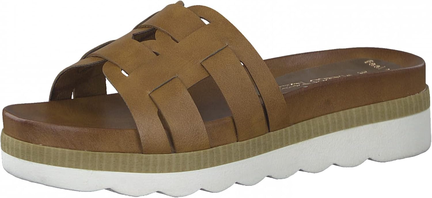 Marco Tozzi Dames Sandalen Cognac Antic - Comfort & Stijl