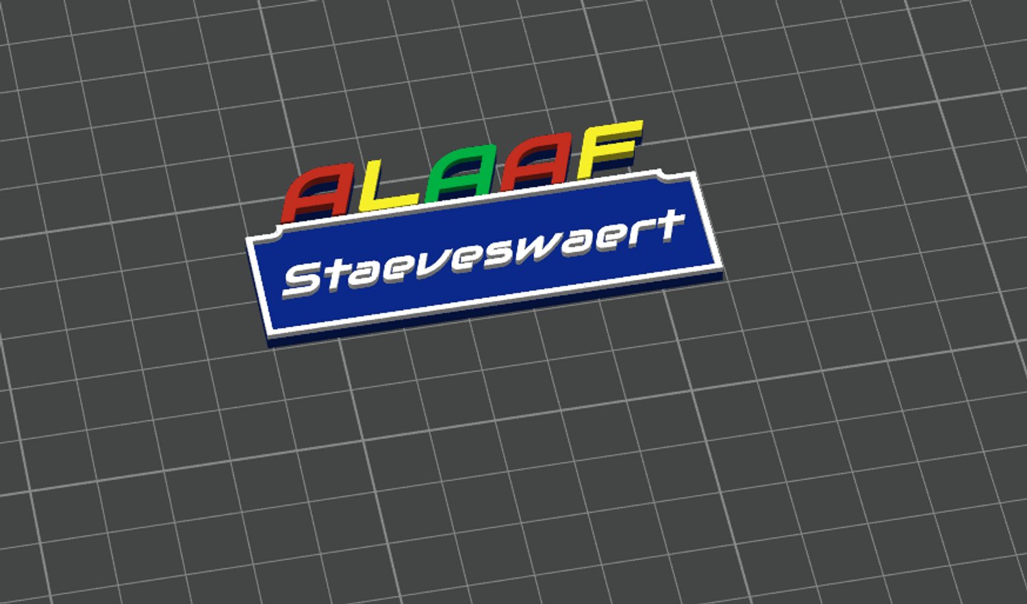 Naamspeldje ALAAF STAEVESWAERT - 70X30X3MM