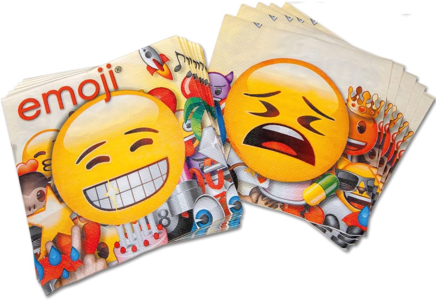 Happy People Emoji Servetten 33x33cm - 20 Stuks