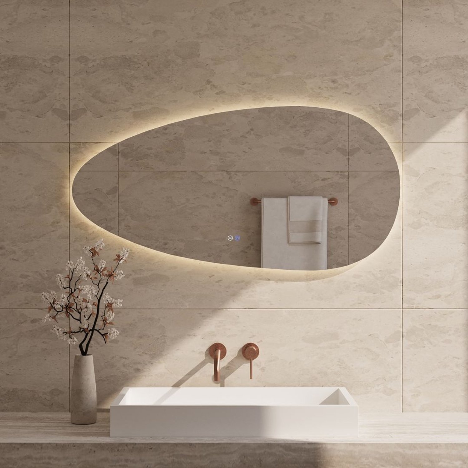 Sanitado Industry Boloo Eye Luxe Badkamer Spiegel Organisch 140x70 cm