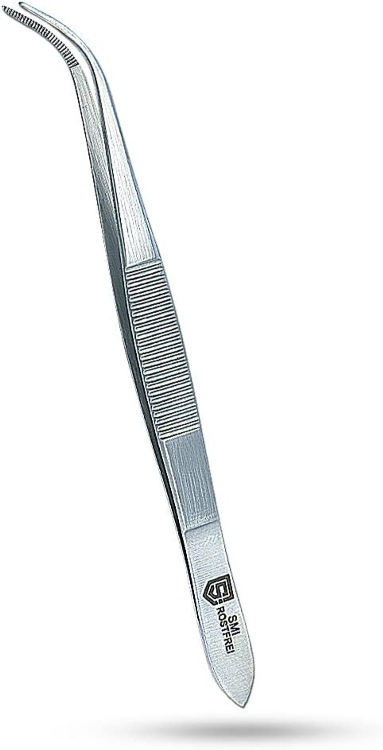 Precisie Pincet - Gebogen - 12,5 cm - Roestvrijstaal - Voor Hobby en DIY