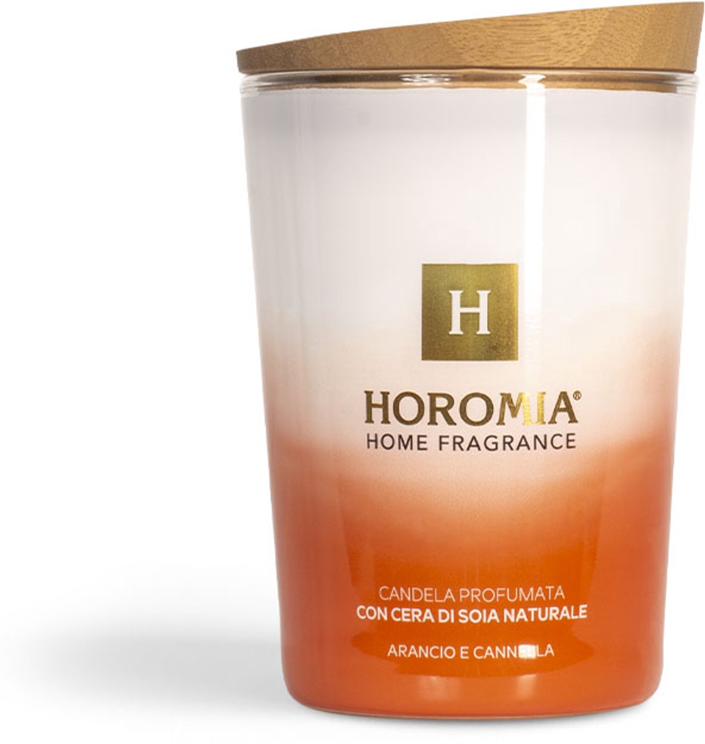 HOROMIA Arancio e Cannella geurkaars - 350 gr - Natuurlijke Sojawas - Luxe Italiaanse Huisparfum