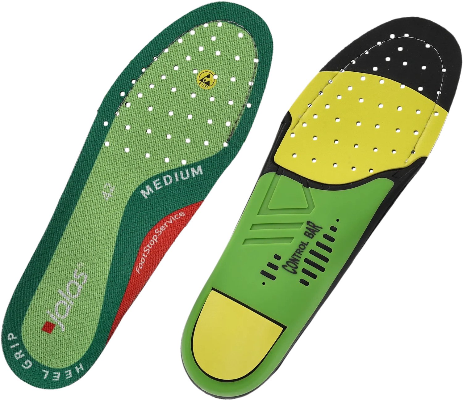Jalas Medium Arch 8710M inlegzolen, groen, maat 40-41