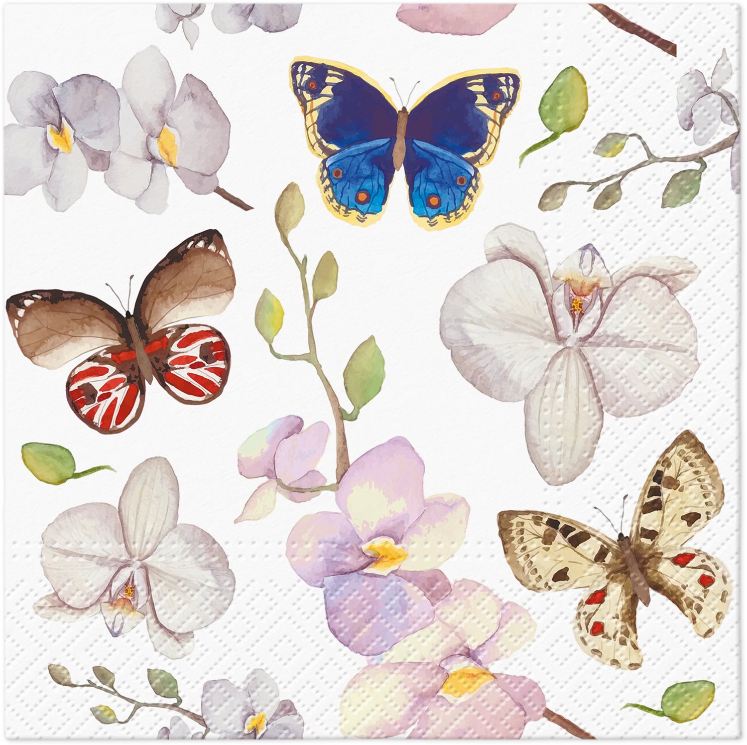 Lunch servetten Orchidea Butterfly - PAW Decor - 33x33 cm