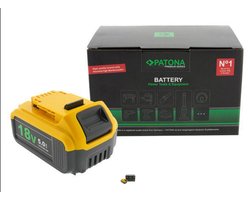PATONA Li-ion accu 18V 5Ah voor DeWalt DCB184, DCD740, DCF885 en DCG412