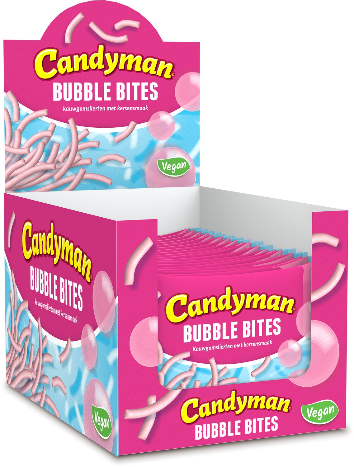 Candyman Bubble Bites - 40 gram - 24 stuks - 1 doos