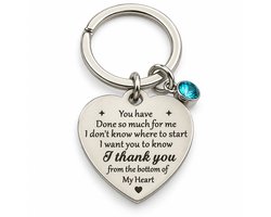 Nina’s Giftshop® Sleutelhanger Bedankje – Dankjewel Cadeau – Hart Sleutelhanger – Bedankcadeau – Cadeau Voor Vrouw – Cadeau Voor Mama – Cadeau Voor Collega – Verjaardag – Cadeau Voor Haar