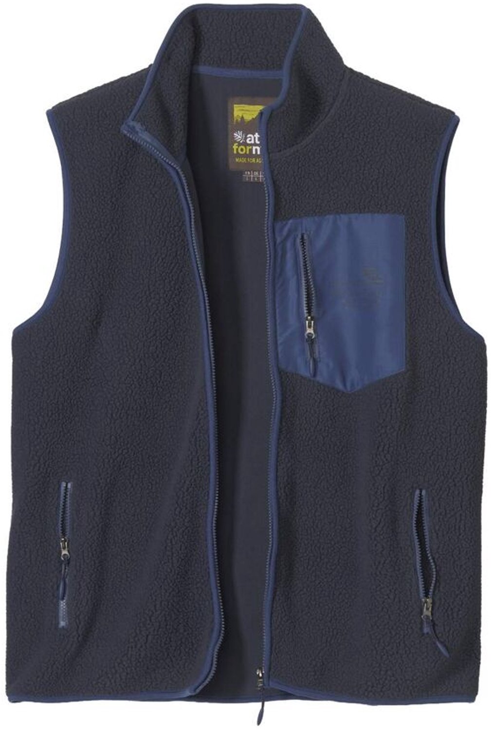 ATLAS FOR MEN Mouwloos vest in sherpa Heren Verkrijgbaar in grote maten Blauw