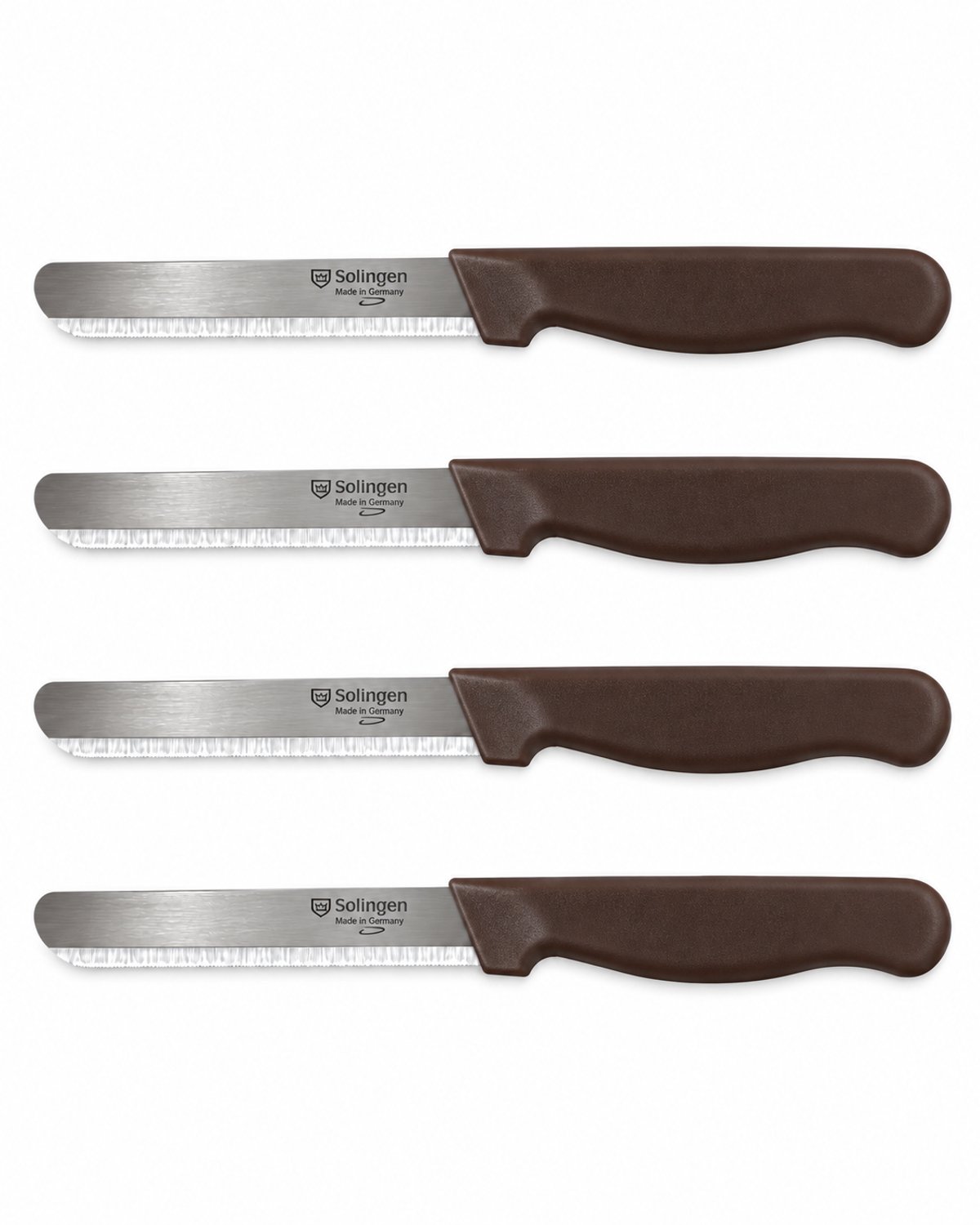 Solingen XL - Allround Grote Kartel Messen - Bruin - Set van 4