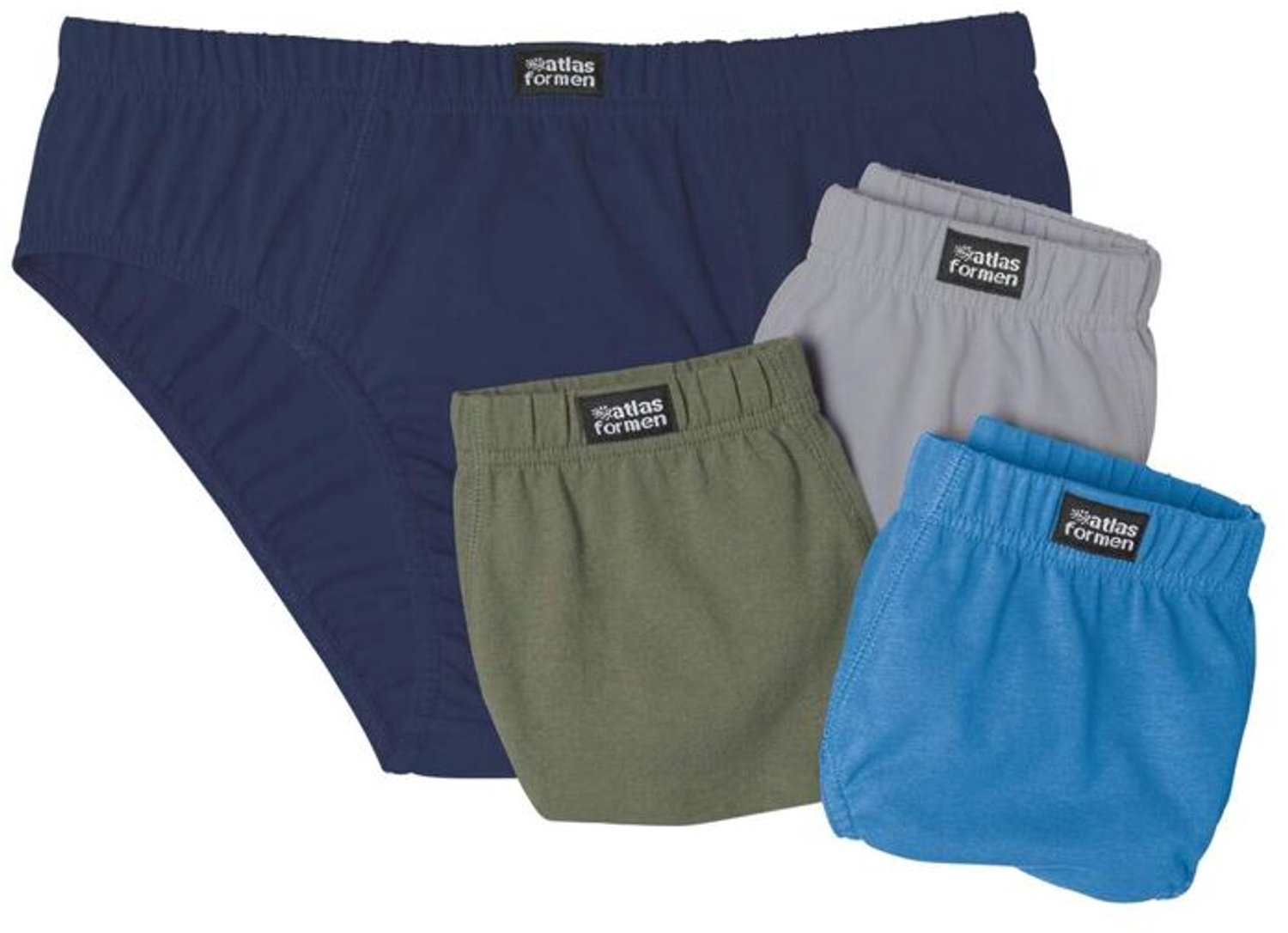 ATLAS FOR MEN - Set van 4 onderbroeken - Heren - Verkrijgbaar in grote maten - 4XL