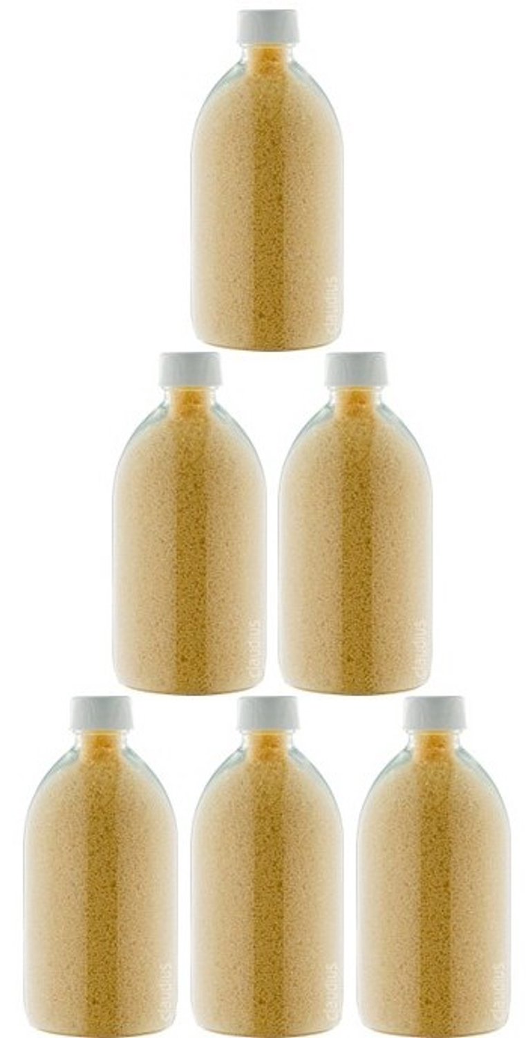Claudius Badkaviaar Zen Moment - 400 gram - Fles met witte dop - set van 6 stuks - bad parels voor in bad