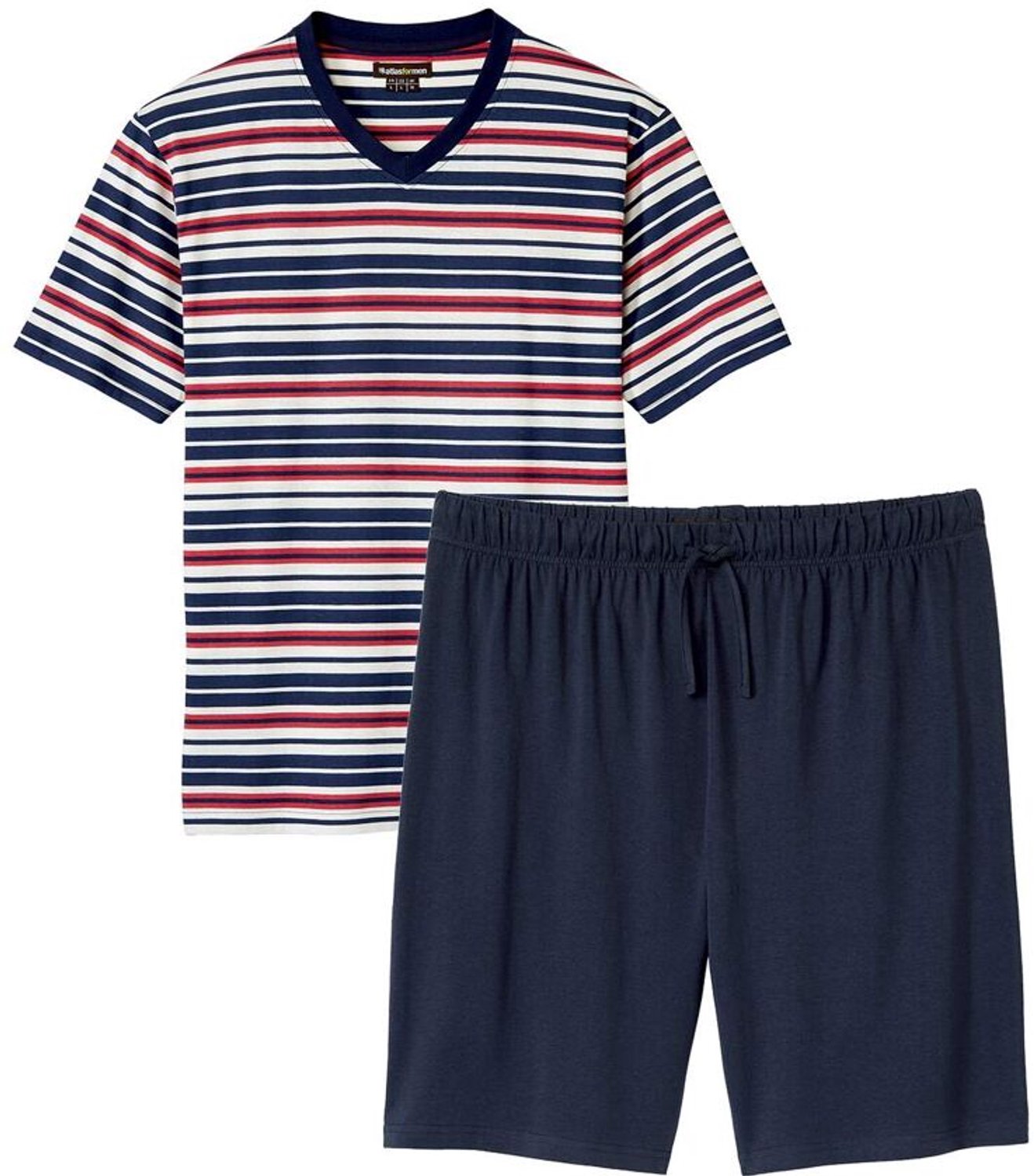 ATLAS FOR MEN - Katoenen pyjamaset met short - Heren - Verkrijgbaar in grote maten - M