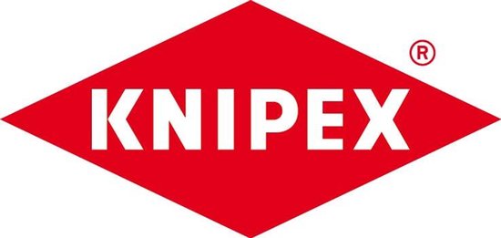 Rood ruitvormig logo met de witte merknaam KNIPEX en een geregistreerd handelsmerk-symbool.