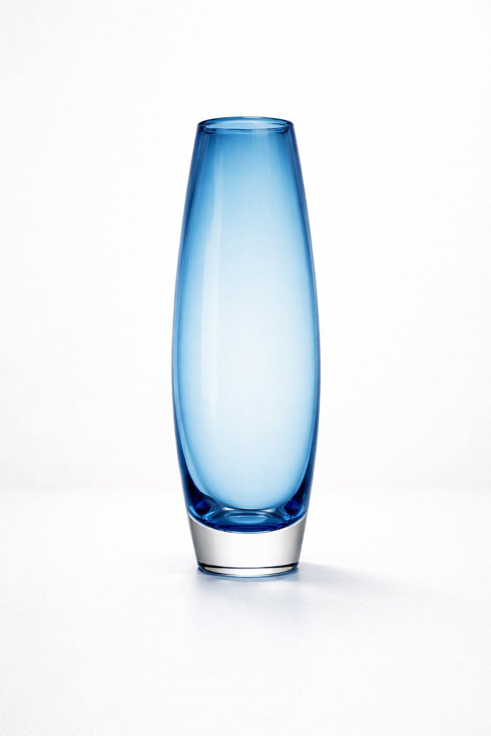 Kristal-Glas Leerdam Kristalglas Leerdam Monday Blue – Handgeblazen Kristallen Vaas - Blauw - Voor Binnen - Staand
