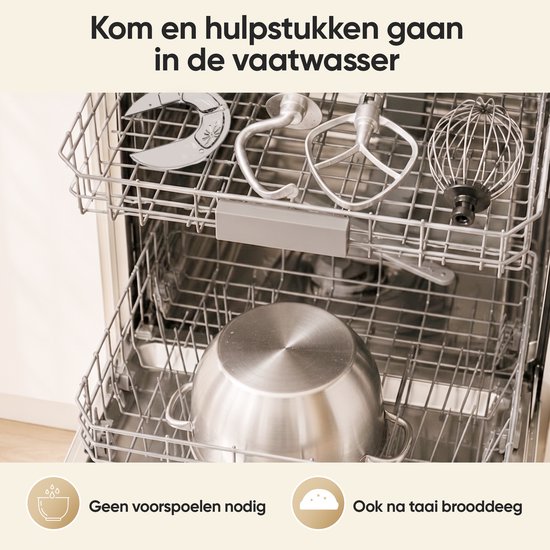 Gatson 2000W Keukenmachine - 6L Mengkom - Dubbele Handvat - Keukenrobot - Keukenmixer - Foodprocessor van Gatson — afbeelding 3