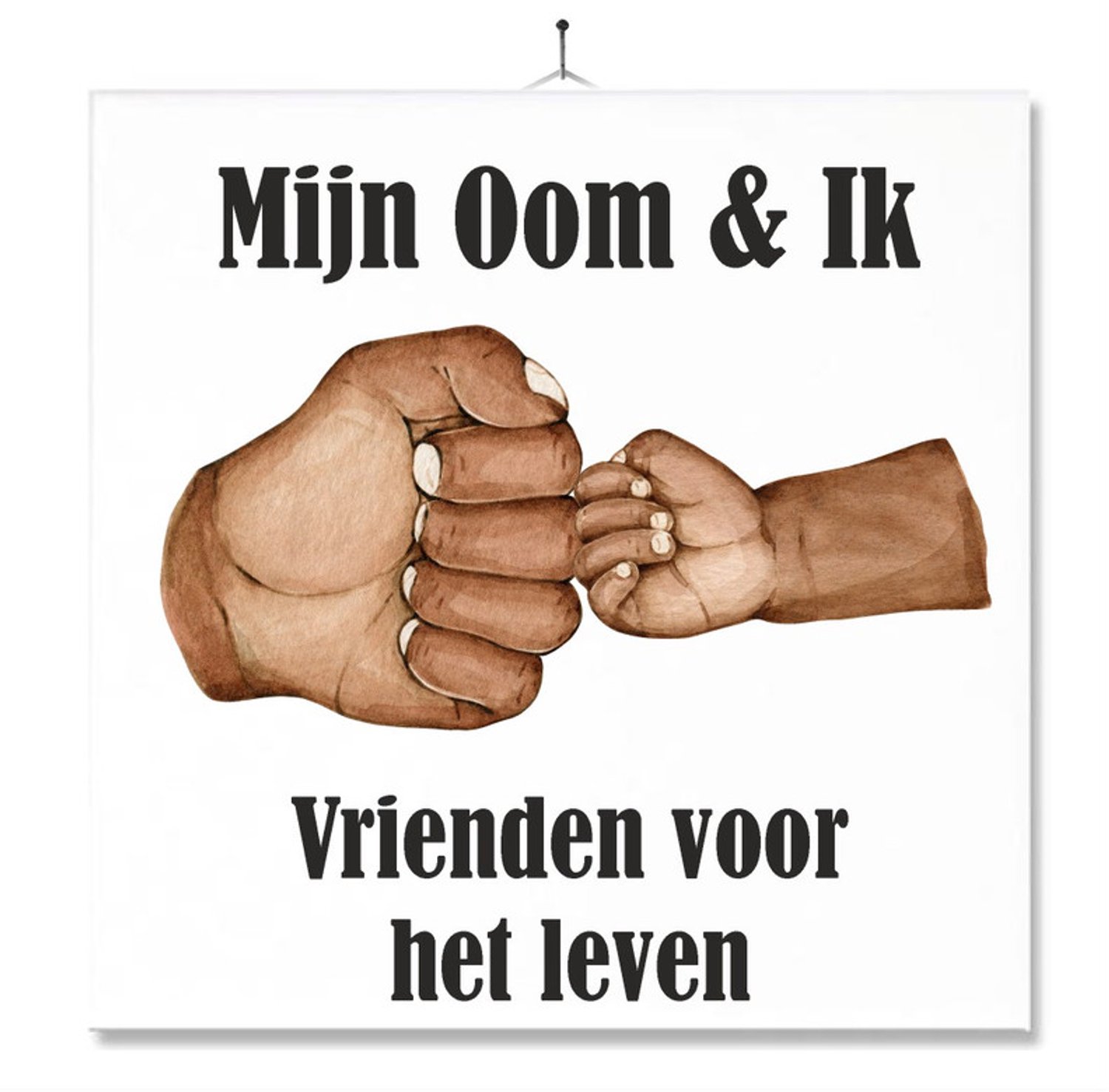 MC Living Tegel Met Opdruk | Verjaardag kado | Toilet WC | Mijn Oom & Ik Vrienden voor het leven Ontwerp 3
