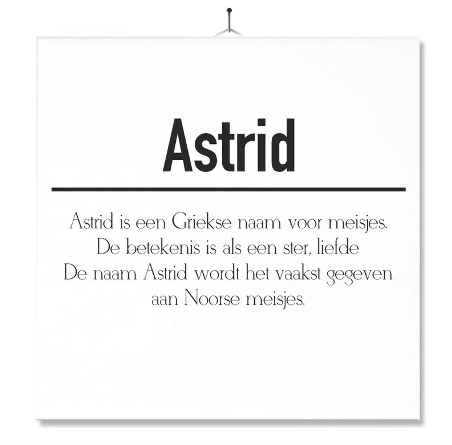 MC Living Tegel Met Opdruk | Betekenis | Kado | Cadeau | Met Naam - Astrid Multi-Color