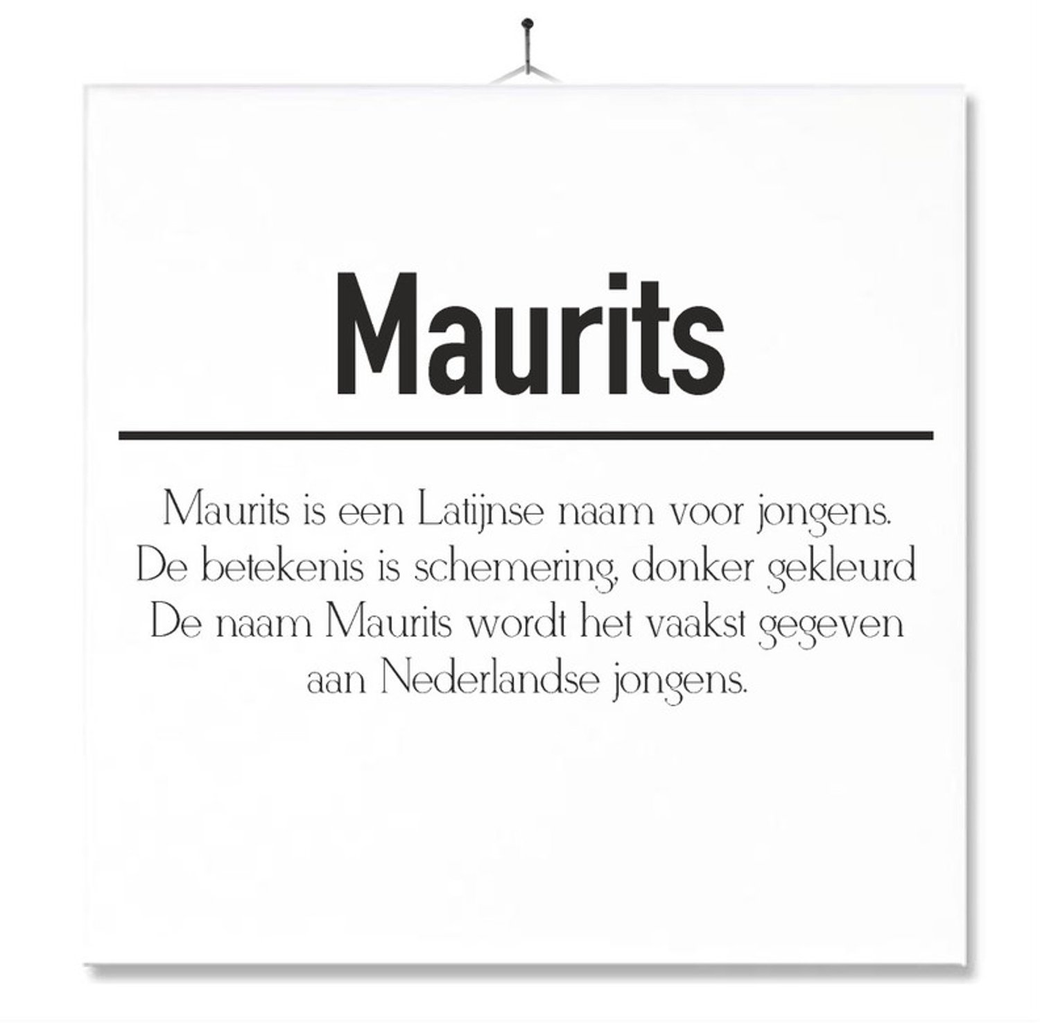 MC Living Tegel Met Opdruk | Betekenis | Kado | Cadeau | Met Naam - Maurtis Multi-Color