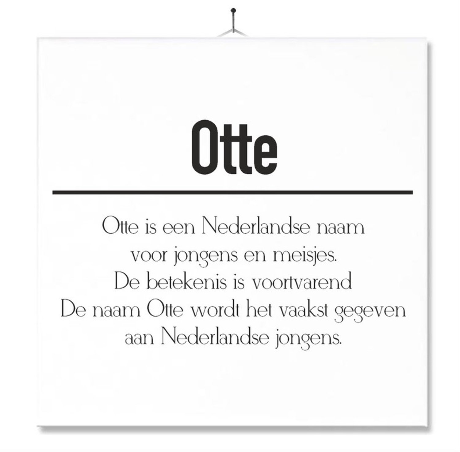MC Living Tegel Met Opdruk | Betekenis | Kado | Cadeau | Met Naam - Otte Multi-Color