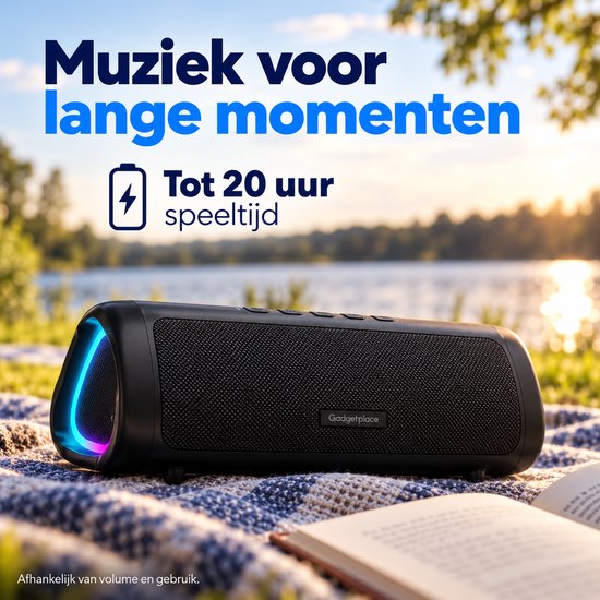 Bluetooth Speaker Draadloos met RGB verlichting - Tot 24 uur Muziek - IPX5 Waterproof - Draadloze Muziek Box - Partybox van Merkloos — afbeelding 5