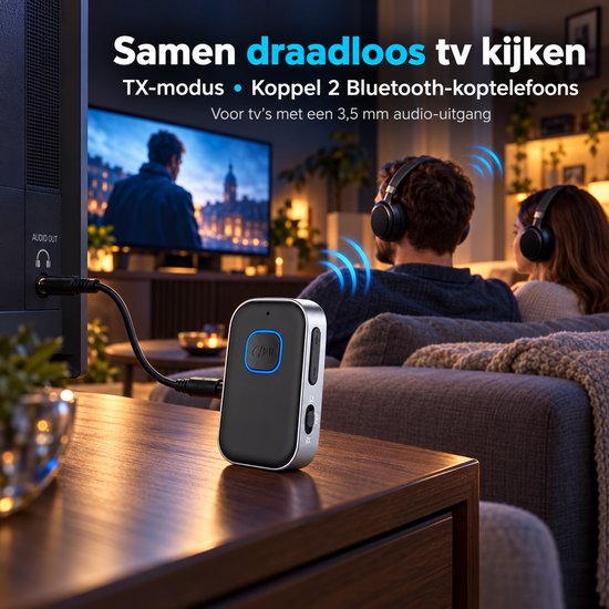 2 in 1 Bluetooth Receiver & Transmitter - BT 5.0 - 3.5MM AUX - Bluetooth Ontvanger - Handsfree Bellen - Bluetooth Audio Receiver - Bluetooth via AUX van Baseus — afbeelding 5