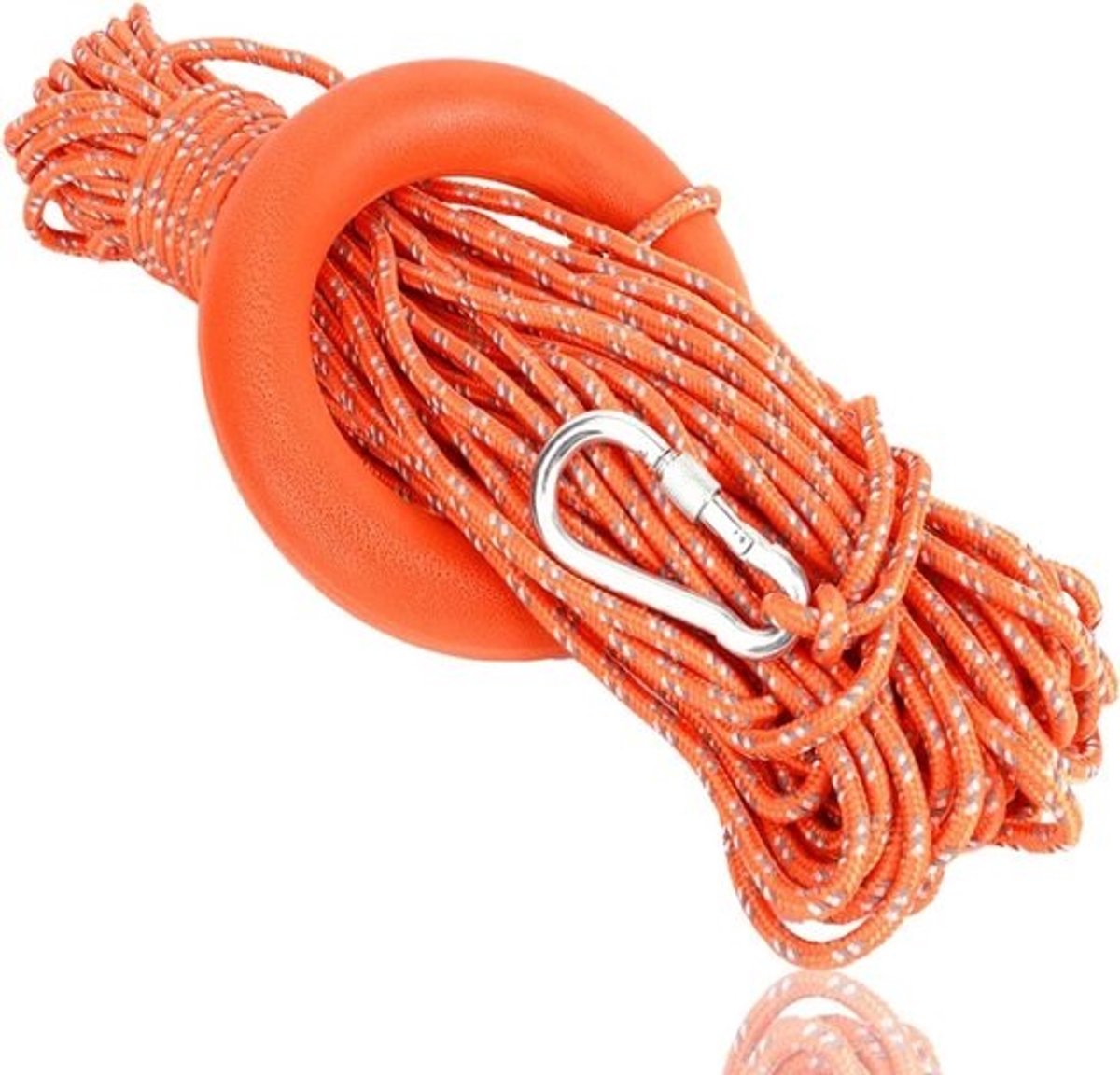 Dailygoods- Reflecterend Touw 6MM - 30M PVC - Levensreddend - Waterdicht - Sterke Trekkracht - Hoogwaardige Kwaliteit - Hoge Zichtbaarheid - Reddingtouw