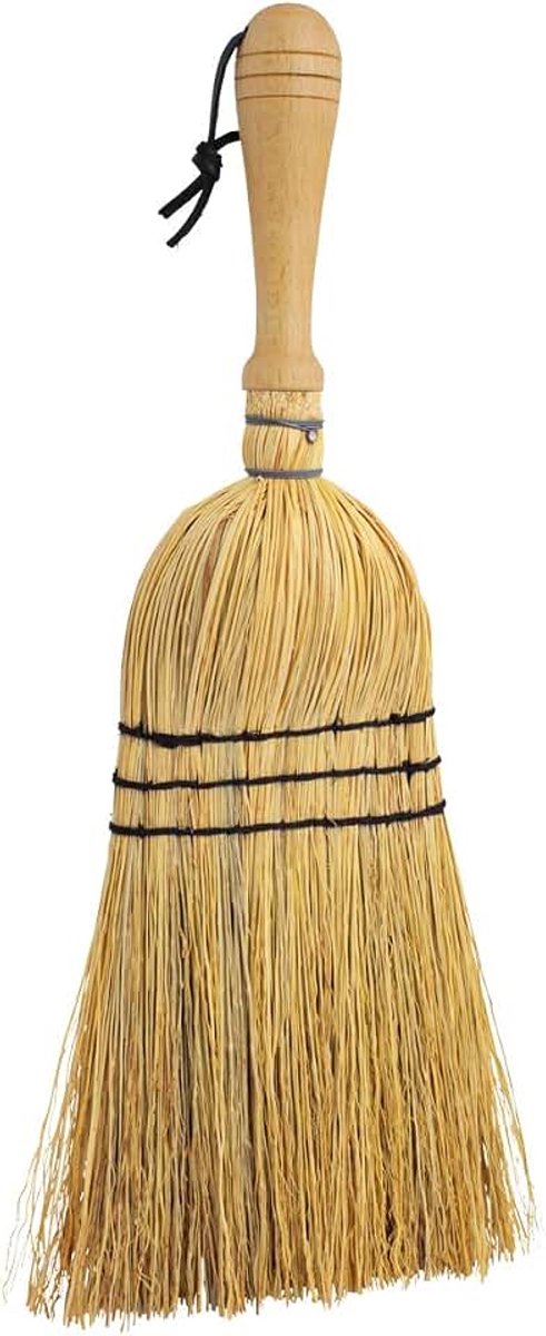 Rijststrobrood met houten handvat, 43 cm handveger