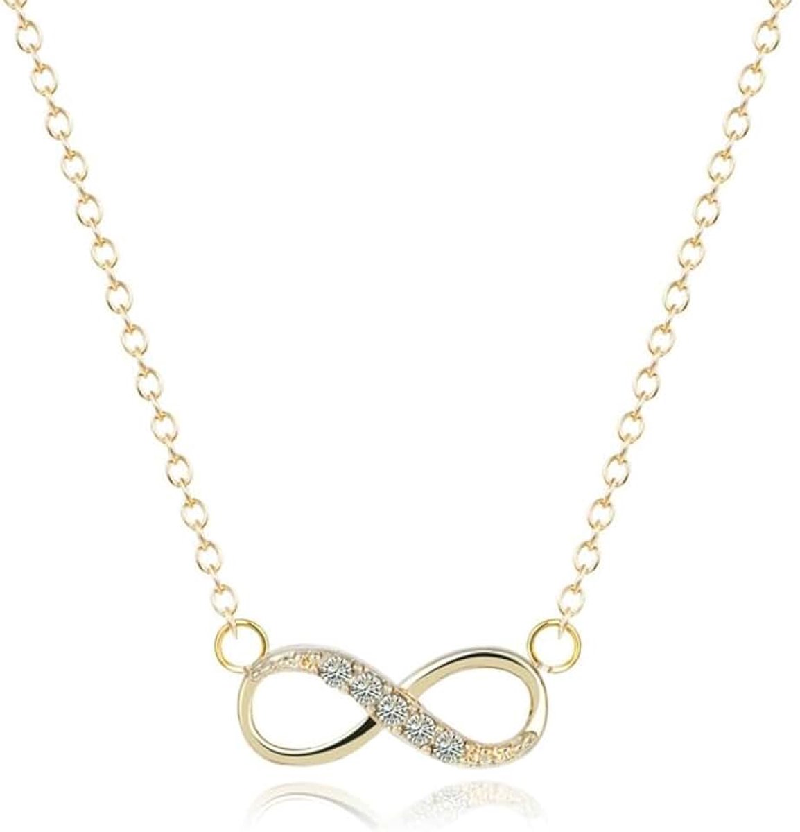 Dames ketting Infinity Zircon Goudkleurig