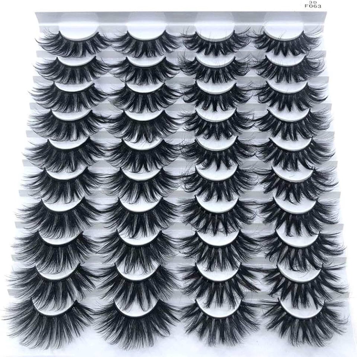Faux met aangepaste doos Wispy natuurlijke nerts wimpers Pack korte groothandel natuurlijke valse wimpers (F063)