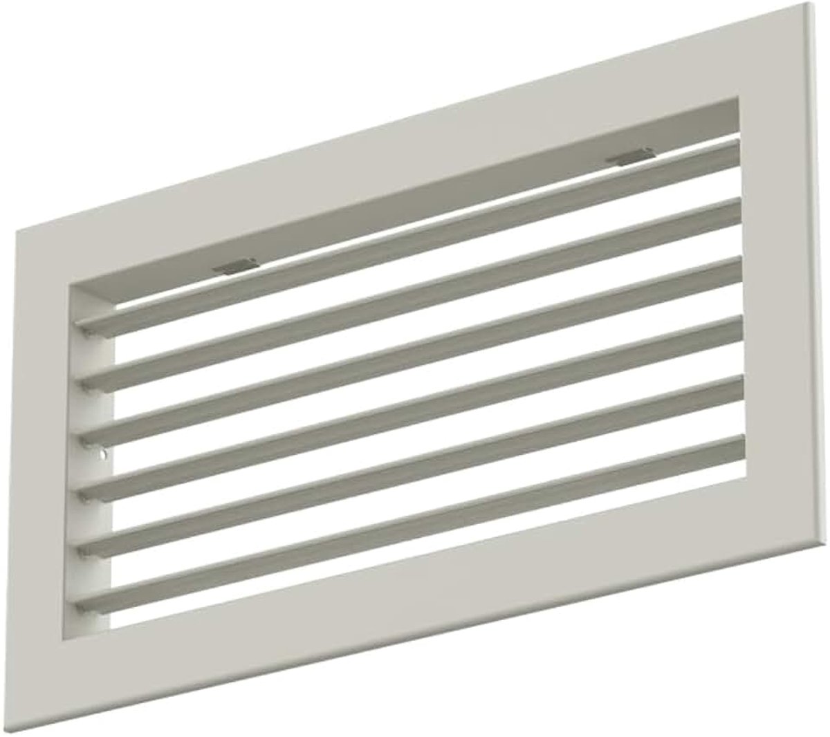 Wandrooster aluminium enkel instelbaar - met klemveren - 200x200 mm - RAL 9010