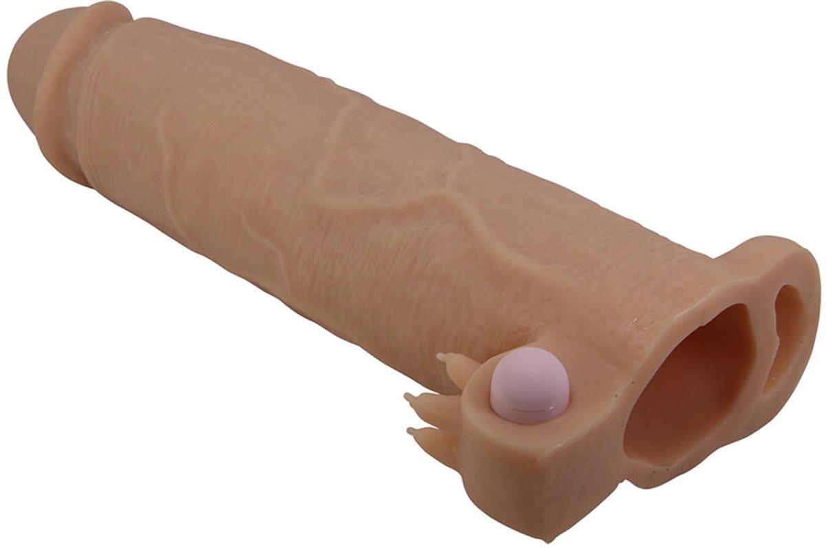 Xerxes Penis Sleeve met Clitoris Stimulator en Vibratie
