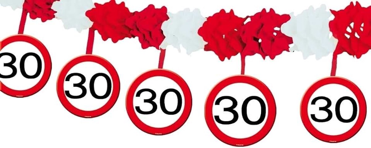 Slinger van reliëfpapier, "snelheidsbegrenzingsbord", 4 m