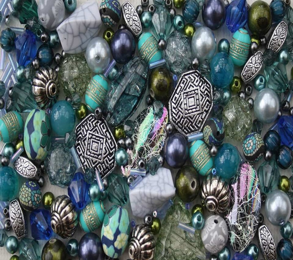 Let Your Creative Spirit Run Grote 80g verpakkingen acryl sieraden maken kralen (blauw)